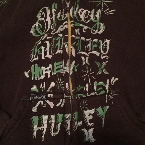 Boys Hurley zip up hoodie sweatshirt - Picture 2 of 3